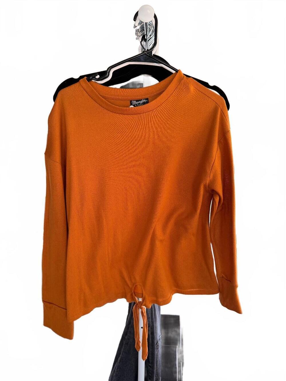 Wrangler Retro Orange Long Sleeve Knit Top Size L